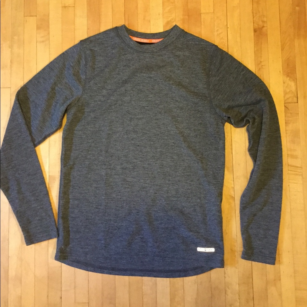 Omni Wool Gray Long Sleeve Shirt. Sz M